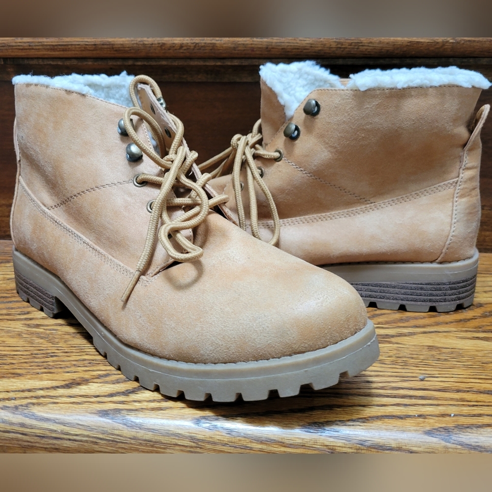 CLIFFS by White Mountain - Men's Classic Boots Laced-up Faux Fur Size 10M